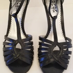 BCBG black open toe‎ heels​